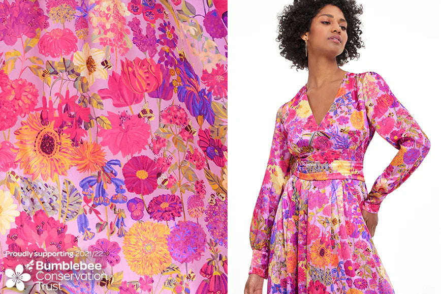 a new floral dress print to save our bumblebees
