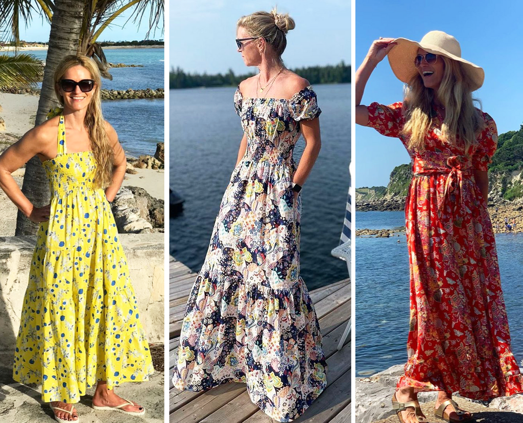 4 holiday destinations, 4 holiday dresses