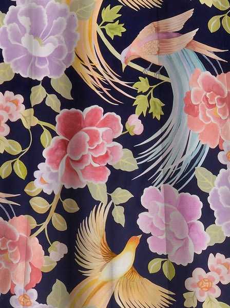 Ridley_London_Navy_Tropical_Shawls_Liberty_Print_Silk_Satin_Fabric