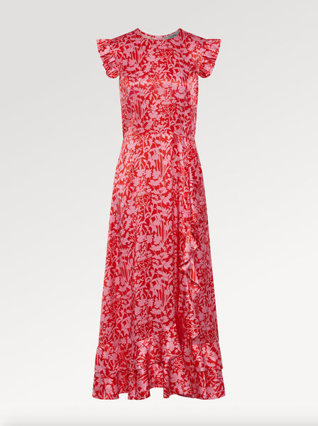 ANGEL SLEEVED CARLA MIDAXI DRESS