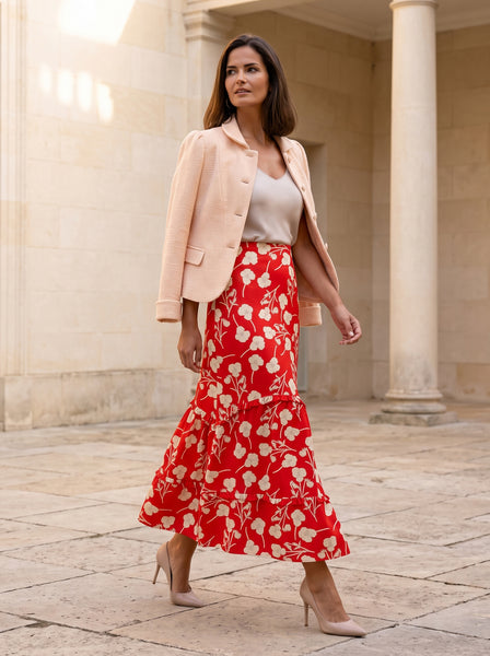 Ridley_London_Red_Radiant_Ros_Silk_Twill_Pansy_Print_Liberty_Silk_Anya_Maxi_Skirt_With_Frounce_Frill_Hem