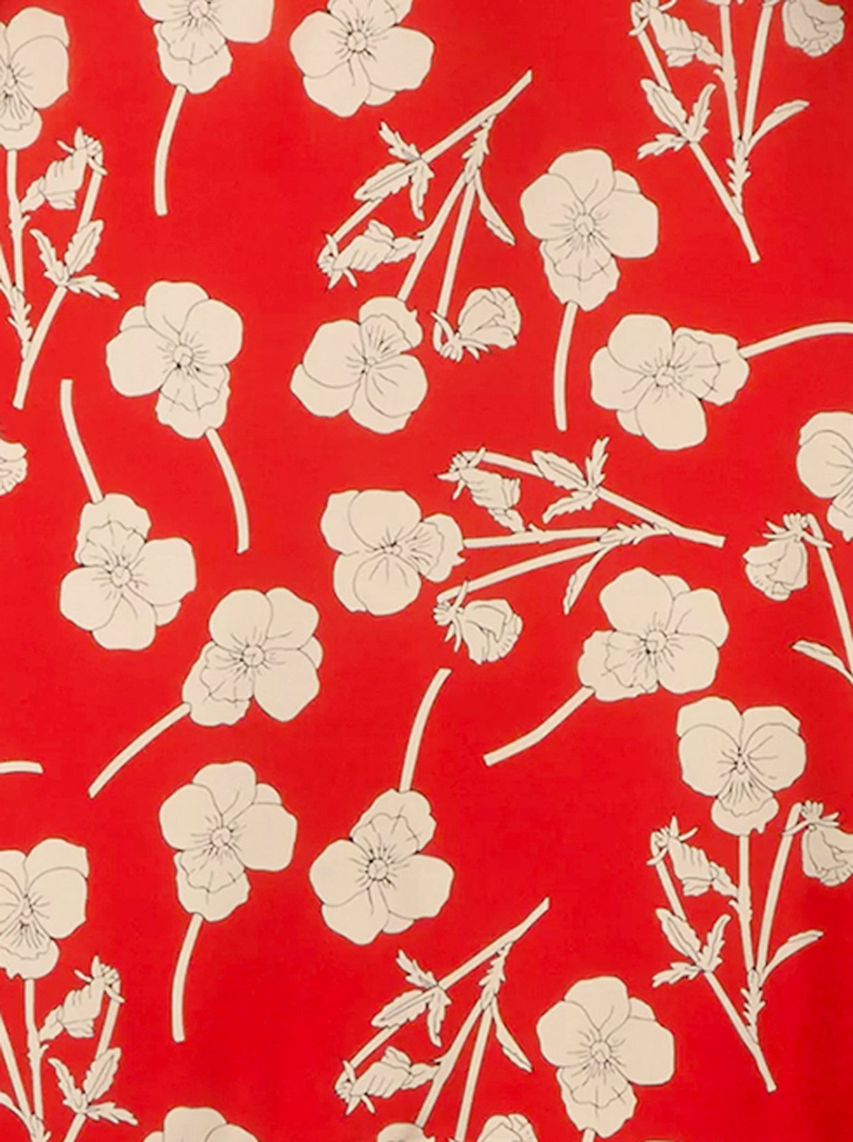 Ridley_London_Red_Radiant_Ros_Silk_Twill_Pansy_Print_Liberty_Silk_