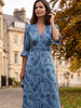 Ridley_London_Silk_Autumn_Winter_Mother_Of_the_Bride_Wedding_Guest_Steel_Blue_Mr_Hunt_Liberty_Print_Paisley_Silk_Satin_Ella_Midi_Dress_with_Elbow_Length_Sleeves_with_ruffle