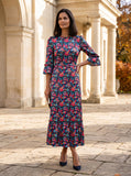 Ridley_London_Black_Red__Silk_Satin_Liberty_Silk_Satin_Rosella_Dress_With_Three_Quarter_Sleeves_Mother_of_The_Bride_Dress_Wedding_guest_dress