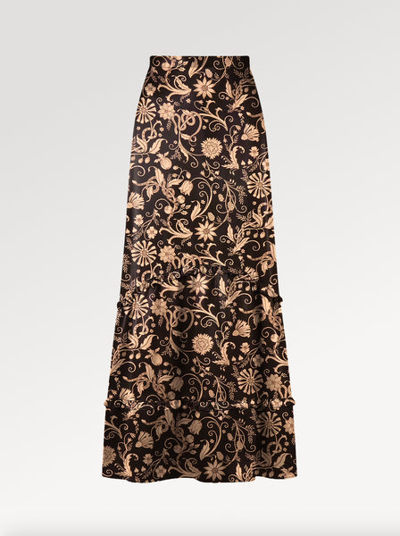 Ridley_London_Chocolate_Silk_Twill_Hesperedes_Evening_Liberty_Print_Anya_Maxi_Skirt_With_Frounce_Frill_Hem
