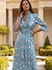 Ridley_London_Wedgewood_Blue_Hesperedes_Evening_Liberty_Print_Silk_Satin_Oriana_Dress_With_Ruffled_Neck_And_Ruffled_Cuff_Three_Quarter_Length_Sleeves