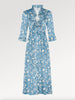 Ridley_London_Wedgewood_Blue_Hesperedes_Evening_Liberty_Print_Silk_Satin_Oriana_Dress_With_Ruffled_Neck_And_Ruffled_Cuff_Three_Quarter_Length_Sleeves