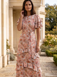 Ridley_London_Dusty_Pink_Blue_Mr_Hunt_Liberty_Print_Silk_Twill_Paisley_Adeline_Maxi_Dress_With_Frounced_Tiered_Skirt_And_Round_Neck