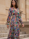 Ridley_London_Silk_Autumn_Winter_Mother_Of_the_Bride_Wedding_Guest_Navy_Multi_Coloured_Paisley_Fanfare_Liberty_Silk_Satin_Ellen_Midaxi_Dress_with_Full_Length_Sleeves