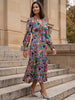Ridley_London_Silk_Autumn_Winter_Mother_Of_the_Bride_Wedding_Guest_Navy_Multi_Coloured_Paisley_Fanfare_Liberty_Silk_Satin_Ellen_Midaxi_Dress_with_Full_Length_Sleeves