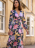 Ridley_London_Navy_Tropical_Shawls_Liberty_Print_Silk_Satin_Ella_Winter_Wedding_Guest_Mother_Of_The_Bride_Maxii_Dress_With_Full_Length_Sleeves_And_Button_Down_Front