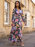 Ridley_London_Navy_Tropical_Shawls_Liberty_Print_Silk_Satin_Ella_Winter_Wedding_Guest_Mother_Of_The_Bride_Maxii_Dress_With_Full_Length_Sleeves_And_Button_Down_Front