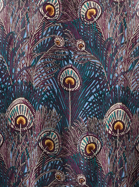 Ridley_London_Silk_Autumn_Winter_Mother_Of_the_Bride_Wedding_Guest_Purple_King_Hera_Peacock_Feather_Liberty_Silk_Twill_Fabric