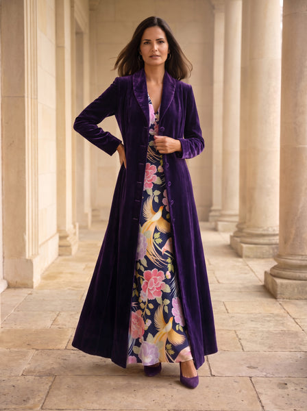 Ridley_London_Purple_Silk_Velvet_Opera_Maxi_Coat