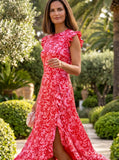 ANGEL SLEEVED CARLA MIDAXI DRESS