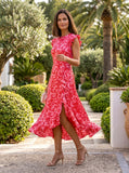 ANGEL SLEEVED CARLA MIDAXI DRESS