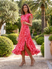 ANGEL SLEEVED CARLA MIDAXI DRESS