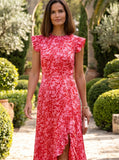 ANGEL SLEEVED CARLA MIDAXI DRESS
