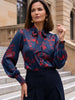 Ridley_London_Teal_Red_Silk_Satin_Elizabeths_Impression_Liberty_Print_Cilla_Pussy_Bow_Long_Sleeved_Blouse_With_Shirred_Cuffs