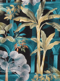 idley_London_Black_Teal_Tropical_Babylon_Liberty_Print_Silk_Satin_