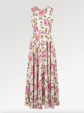 Ridley_London_Cream_Pink_Marta_Amelia_Silk_Twill_Mother_Of_the_Bride_Wedding_Guest_Rose_Print_Liberty_Silk_Allegra_Maxi_Dress_With_Full_Skirt_And_Fitted_Bodice